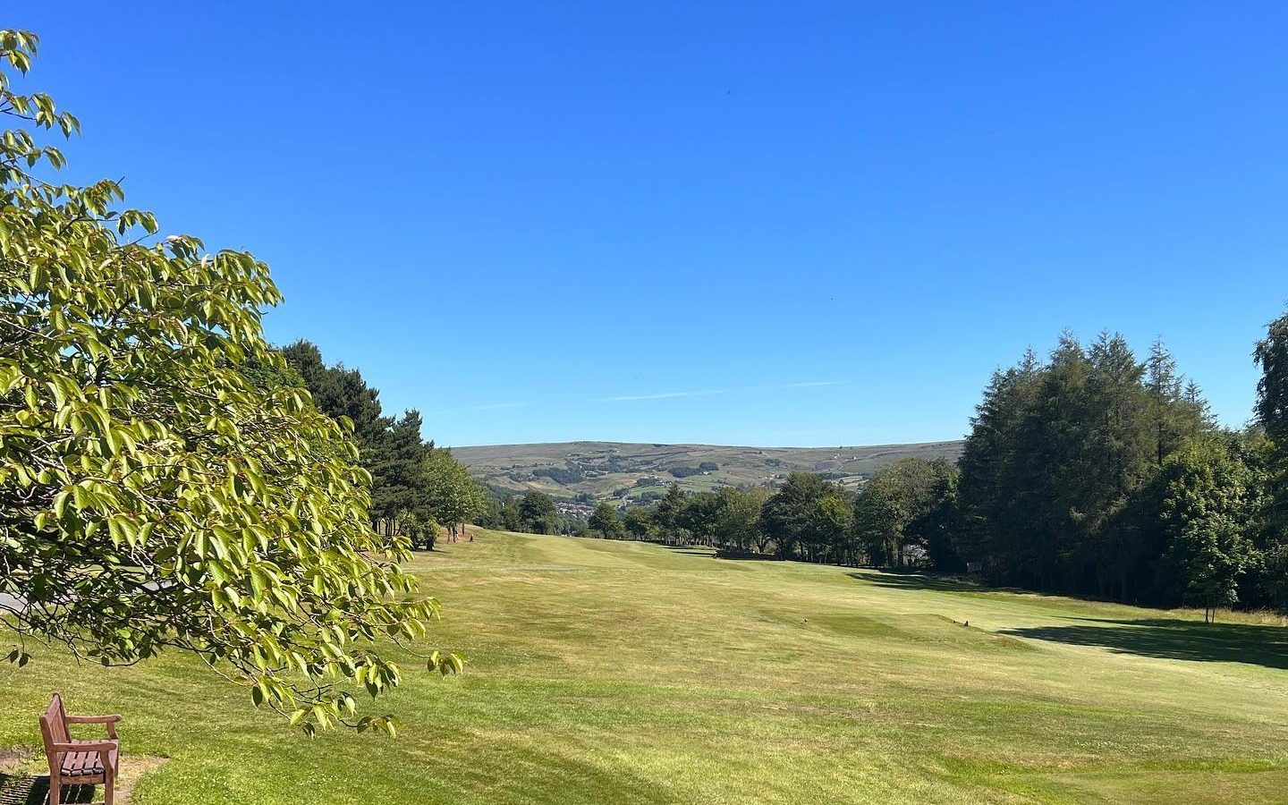 Moorland fairways with panoramic Pennine views